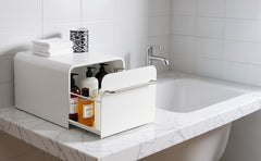 Coffee Machine Stand with Storage Drawer Metal Countertop Organiser Box for Cups and Coffee Accessories, Kitchen Worktop Space-Saving Rack