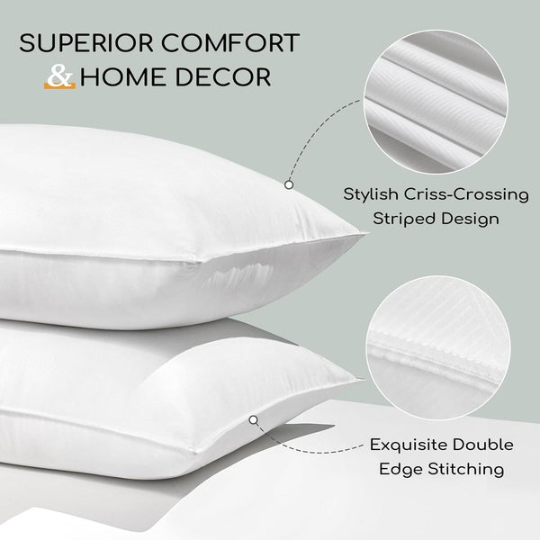 Pillows Made in UK Pillow for Sleeping pack of 2 and 1 Hotel Quality Pillows Side Sleeper Bounce Back Bed Pillow Quick rebound, Dust Proof Resistant Premium Filled Pillows