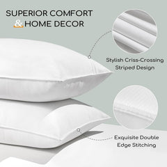Pillows Made in UK Pillow for Sleeping pack of 2 and 1 Hotel Quality Pillows Side Sleeper Bounce Back Bed Pillow Quick rebound, Dust Proof Resistant Premium Filled Pillows