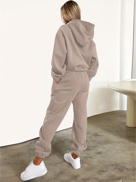 Fashionable Set of Sweatshirt And Long Pants with Letter Prints for Women