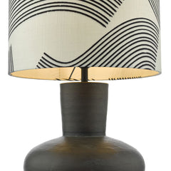 Miho Black & Bronze Table Lamp with Fabric Shade