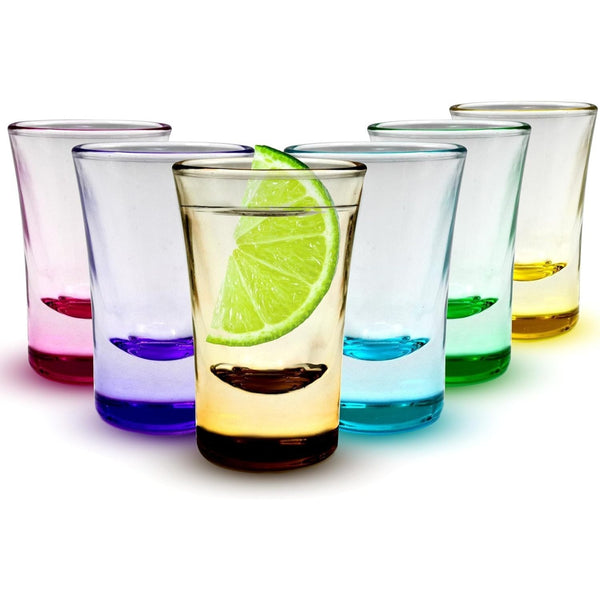 Heavy Base Shot Glasses - 25ml Shot Glasses Set for Alcohol, Vodka, Expresso, Tequila & Desserts - Durable and Reusable for Home, Bars & Party