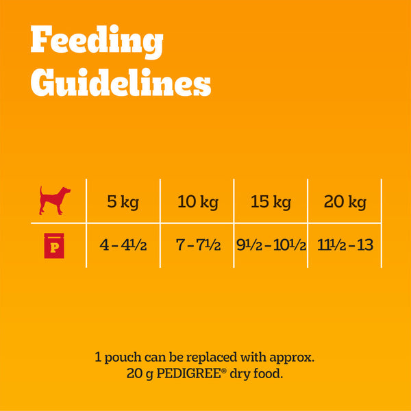 120 x 100g Pedigree Adult Wet Dog Food Pouches Mixed Selection in Jelly