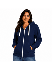 Women'S Fashion Zip-Up Hoodie - Ladies Fleece Plain Hooded Top - PLUS SIZES Small to XXXXXL S to 5XL (UK 8-22) Available in 15 Colours