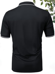 3pcs Set of Summer Collared Men'S Short Sleeve Polo Shirts Solid Color Plain Multicolor Golf Shirts Casual Athletic Wear Men'S Top