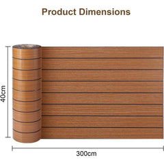 Self-Adhesive Wood Effect Wallpaper 3D Wood Panel Vinyl Wrap Peel and Stick Waterproof Sticky Back Plastic for Walls Furniture Cabinets 40cm x 300cm