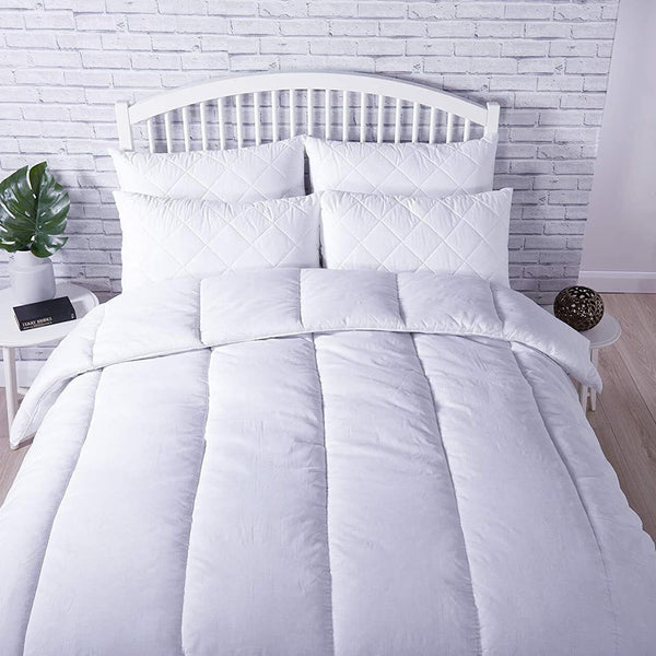 Duvets All Season Comforter Made in UK with Corovin Cover Lightweight Skin Friendly Quilt Duvet Set Down Alternative Ultra-Soft Plush Breathable Duvet Set Bedding Double King Single
