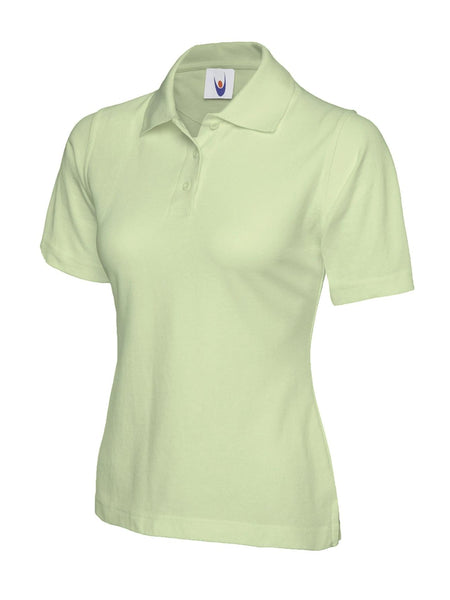 Uneek Clothing UC106 Women's Classic Short-Sleeved Poloshirt - Uniform, Casual or Office Wear | 50/50 Cotton Polyester | Plain Tee Top for Ladies, Side Vents
