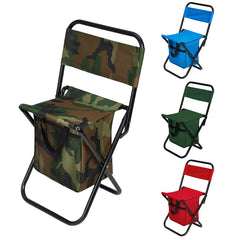 1PC Folding Chair with Storage, Foldable Fishing Seat Lightweight Chair, Portable Chair Home, Small/Large More Colors