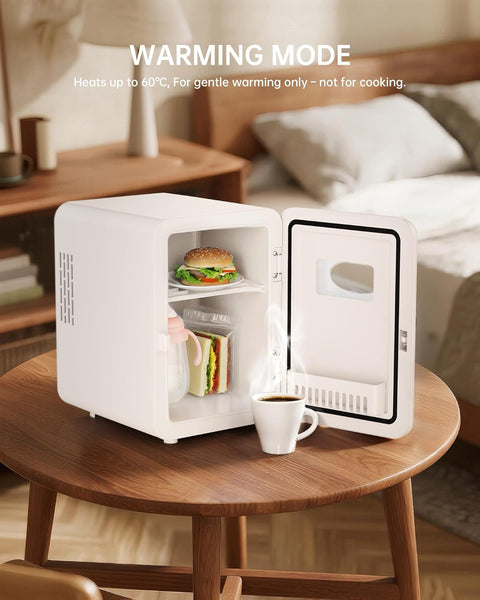 4L Portable Mini Fridge with UK Plug, Quiet Compact Small Refrigerator, AC/DC Cooler & Warmer for Skincare, Drinks, Food, Bedroom, Office, Car, Dorm, Travel