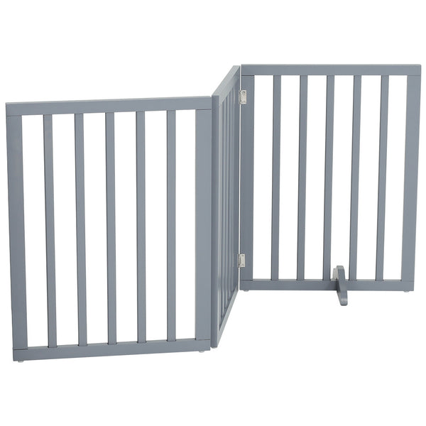 Freestanding Extra Tall Pet Gate, Folding Wooden Dog Gate, Indoor Barrier with 2PCS Support Feet Dog Gates for The House,Puppy Gate for Stairs,Foldable Indoor Gate Safety Fence