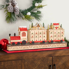 33 Inch Train Village LED Advent Calendar