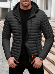 Lightweight Warm Hooded Jacket - Windproof, Ultra-Warm Padding, Quilted Design, Practical Storage Pockets, Suitable for Winter Daily Wear and Outdoor Occasions, Nylon Fabric, Zip Closure, Regular Fit, Winter Coat | Hooded Jacket |