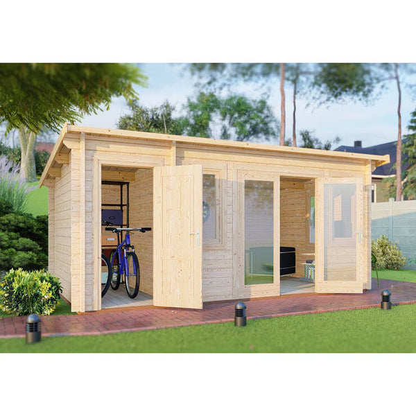 Shire Rydal 44mm Log Cabin 17 x 10ft (5.1 x 3m)