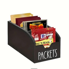 Wooden Storage Basket with Compartments | Multi-Purpose Kitchen Organizer for Spices, Utensils & More | Rustic Home Decor with Clear Viewing Window, Shelf Baskets