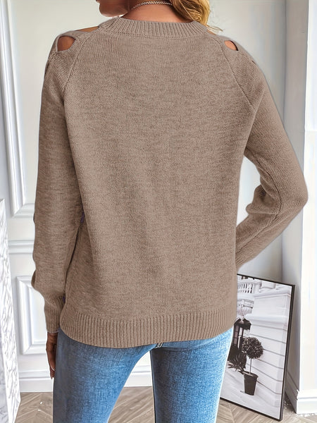 Directional Spring Summer 2026 New Style Solid Color Hollow Out Pullover Sweater