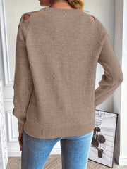 Directional Spring Summer 2026 New Style Solid Color Hollow Out Pullover Sweater
