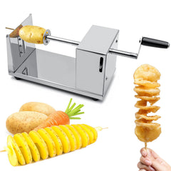 3-In-1 Spiral Potato Tower Machine, Potato Slicer, And French Fry Maker - a Versatile Tool for Creating Perfect Fries, Vegetables, And More - Easy to Use Without Electricity - Ideal for Sweet Potatoes, Cucumbers, Carrots, And More - a Great Gift for Holid