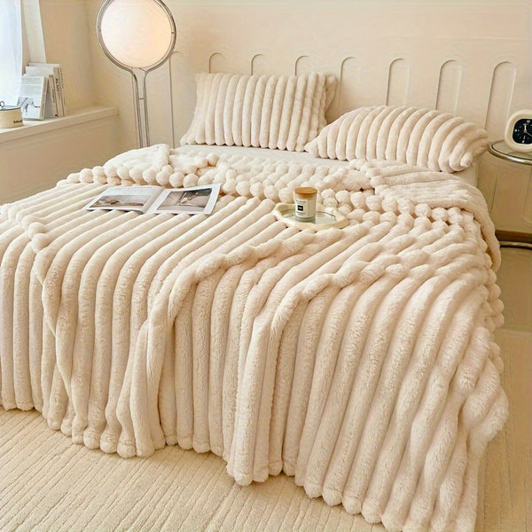 Luxurious Faux Rabbit Fur Throw Blanket