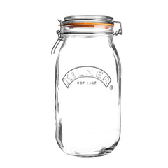 Kilner Clip Top Jar 1.5 Litre (1500 Ml) Airtight Glass Storage Jar for Preserving Fruits Vegetables Coffee Tea Rice Flour Nuts Pasta