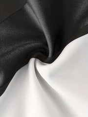 Casual Color Block 2pcs Set, Long Sleeve Hooded Top And Drawstring Pants, Women'S Clothing
