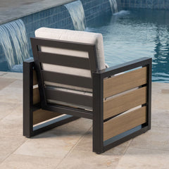 Sunvilla Bradford 5 Piece Deep Seating Fire Patio Set + Cover