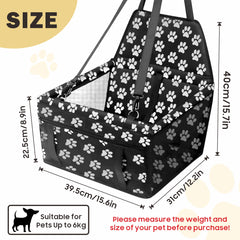 Portable Breathable Bag for Pets, Designed As a Booster Seat for Travel with a Seat Belt