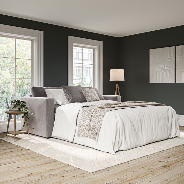Oxford Grey Fabric Sofa Bed