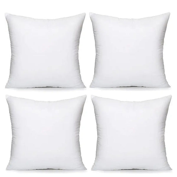2/4/6 Pack Super Soft White Pillows With Zip Closure Soft Fluffy Square Pillow Cores, Cushion Inserts 45x45 Pads, Decorative Cushion Cores For Sofas, Cars And Home Decor - Multi-Purpose, Casual Style(45x45 Cm/ 18x18 Inches)Sofa Cushions Fillers