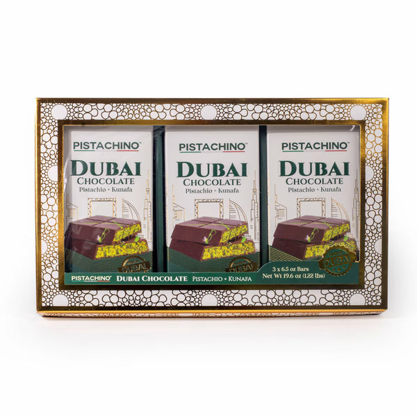 Pistachino Dubai Bar Gift Set, 3X185G