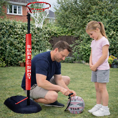 Sure Shot 10Ft (3.05 M) Netball Goal in Red with Padding