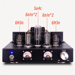 Audiophile 6P1 Tube Power Amplifier Class a Single-Ended Parallel High-Power HIFI Power Amplifier Retro Tube VU Meter Amplifier