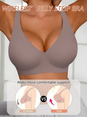 Full-Coverage Push-Up Bra - High Wire-Free Lift, Non-Detachable Padding, Soft T-Shirt Compatible Strap, Casual And Formal Elegant Lingerie, Hand Washable (No Underwire, One-Piece Design)