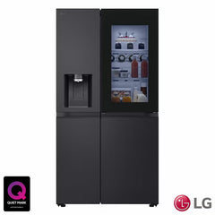 LG GSXE81EVBE Side by Side Smart Fridge Freezer with Instaview, E Rated in Black
