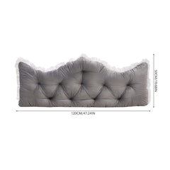 Large Ultra-Soft Comfortable Plush Backrest Pillow, Princess Style Reading Cushion, Neck and Back Support, Luxurious Fashionable Home Style Multifunctional Lace Ruffled Headboard Cushions, Suitable for Bedroom, Living Room, Dorm, Sofa Home Decor, Machine