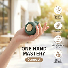 Mini Clip on Fan, Ultra Compact 360° Portable Handheld Fan, 50% Smaller with High Density Battery, Long Lasting Desk Fan, A Good Item for Travel, Outdoor.