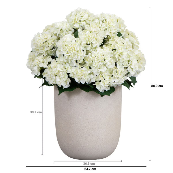 Artificial Hydrangea in Planter