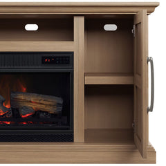 Tresanti Nottingham Media Mantel with Classicflame Coolglow 2-In-1 Electric Fireplace & Fan