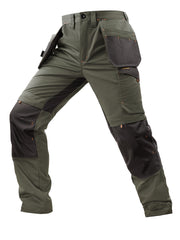 Men's Elastic Cargo Pants with Multiple Pockets, All-Season Style, 1 Piece, Middle Eastern Style