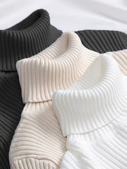 3PACKS Women Slim Fit Turtleneck Long Sleeve Top Basic Solid Color Fitted Pullover Daily Casual Fashion Outfits