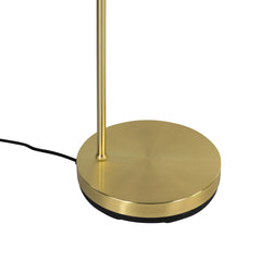 Victoria - Satin Brass Floor Lamp with Frosted Glass Shade