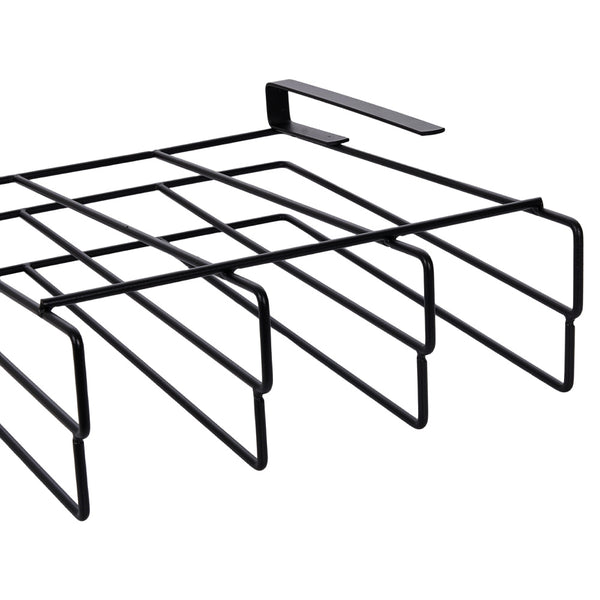 1 piece, black two-layer, no drilling cutting board rack, cabinet cutting board, cutting board storage rack, cabinet pull-out pot cover rack, sturdy and durable, strong load-bearing capacity, size: 26.5 cm W x 30 cm D x 6 cm H