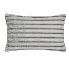 Extra Large Faux Fur Pillow in Grey, 76 X 122 Cm
