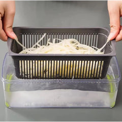 15-in-1 Fruit & Vegetable Grater Set - Kitchen Multi-Tool with 8 Interchangeable Blades (Gray Green) - Includes Dicer/Shredder/Slicer Functions