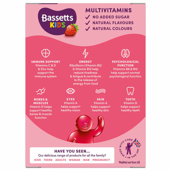 Bassetts Strawberry Multivitamin 3-6 Years, 5 X 30 Count