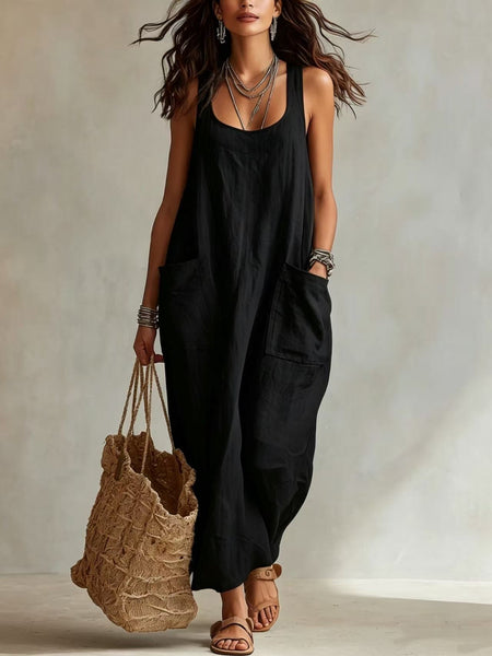 2026 Summer New Arrival: Casual, Chic, Pocketed, Strapless Maxi Dress