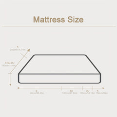 25cm Firm Mattress Suitable for Side Sleepers with 7-Zone Memory Foam, Multi-Layer Cooling Bed Topper & Durable Base, Individually Boxed for Easy Installation - for Back, Suitable for