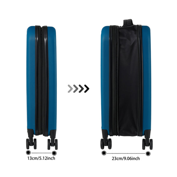Foldable 20 Inch Trolley Luggage, Compact Carry-On Travel Suitcase, Durable Collapsible Luggage with Adjustable Handle, Ideal for Holiday Vacations, Train Journeys and Easy Storage At Home, 1pc