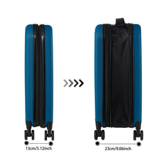 Foldable 20 Inch Trolley Luggage, Compact Carry-On Travel Suitcase, Durable Collapsible Luggage with Adjustable Handle, Ideal for Holiday Vacations, Train Journeys and Easy Storage At Home, 1pc