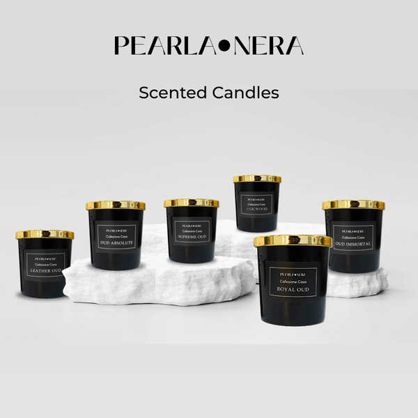 Scented Candles 7oz Soy Wax Candles for Home- Arabian Oudh Amber Rose Blossom - Meditation Aromatherapy Candle Gift Set- Relaxation Gifts for Women and Men- Upto 60 Hours
